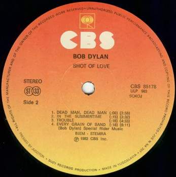 Bob Dylan: Shot Of Love