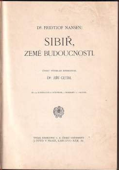 Fridtjof Nansen: Sibiř, země budoucnosti