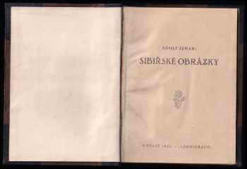 Adolf Zeman: Sibiřské obrázky