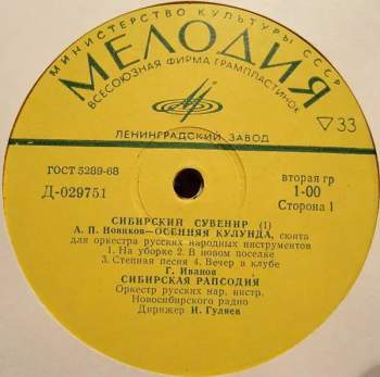 Various: Сибирский Сувенир = Siberian Souvenir (2xLP + BOX)