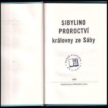 Sibyla Kumana: Sibylino proroctví královny ze Sáby
