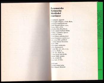 Leonardo Sciascia: Sicilské variace