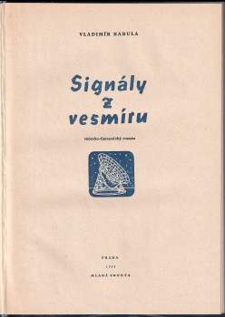 Vladimír Babula: Signály z vesmíru