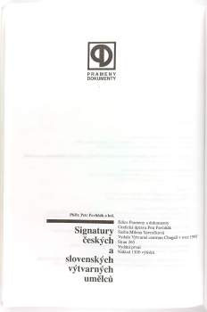 Petr Pavliňák: Signatury českých a slovenských výtvarných umělců