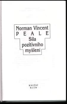 Norman Vincent Peale: Síla pozitivního myšlení