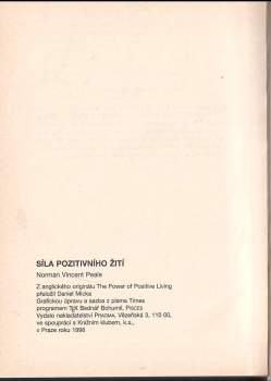 Norman Vincent Peale: Síla pozitivního žití