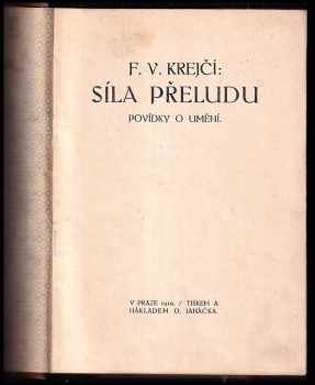 F. V Krejčí: Síla přeludu