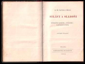 Karel Matěj Čapek Chod: Siláci a slaboši