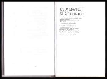 Max Brand: Silák Hunter