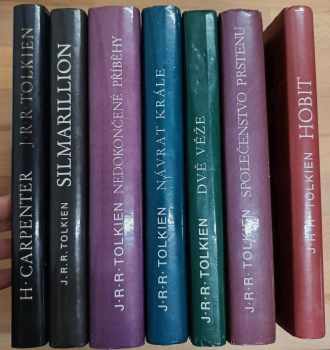 KOMPLET 7X TOLKIEN Hobit, aneb, Cesta tam a zase zpátky +  Společenstvo prstenu + Dvě věže +  Návrat krále +  Silmarillion + Nedokončené příběhy Númenoru a Středozemě + J.R.R. Tolkien - životopis - J. R. R Tolkien, J. R. R Tolkien, J. R. R Tolkien, Humphrey Carpenter, J. R. R Tolkien, J. R. R Tolkien, J. R. R Tolkien, J. R. R Tolkien, Humphrey Carpenter (1991, Mladá fronta) - ID: 713522
