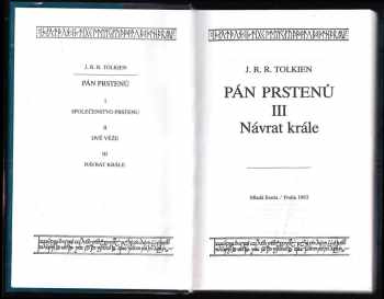 J. R. R Tolkien: KOMPLET J. R. R Tolkien Společenstvo prstenu + Dvě věže + Návrat krále + Silmarillion