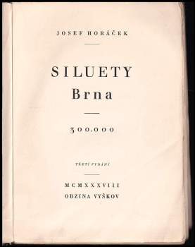 Josef Horáček: Siluety Brna