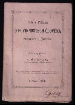 Silvia Pellika O povinnostech člověka