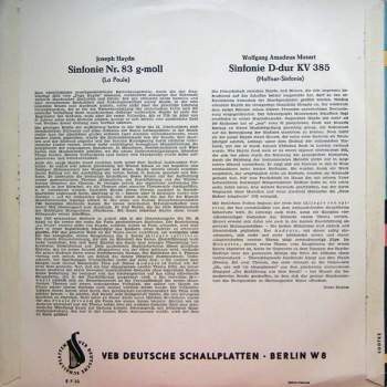Wolfgang Amadeus Mozart: Sinfonie D-dur KV 385 (Haffner-Sinfonie) / Sinfonie Nr. 83 G-moll (La Poule)