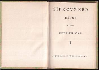 Petr Křička: Šípkový keř