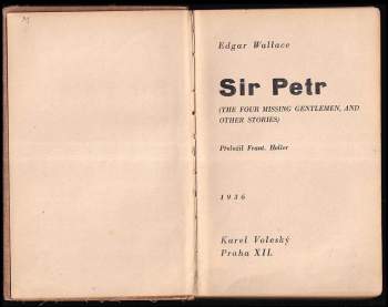 Edgar Wallace: Sir Petr
