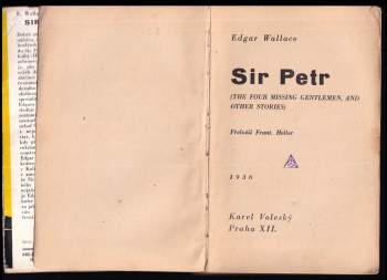 Edgar Wallace: Sir Petr