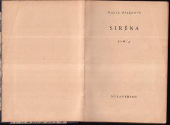 Marie Majerová: Siréna