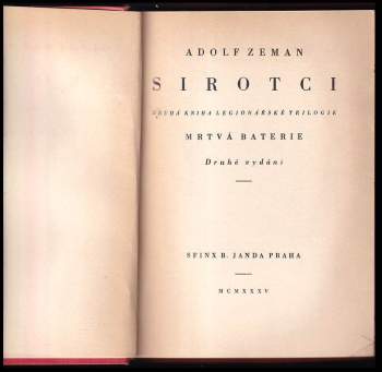 Adolf Zeman: Sirotci