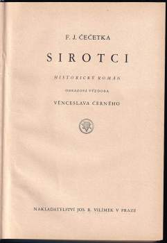 František Josef Čečetka: Sirotci