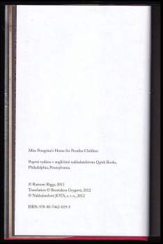 Ransom Riggs: Sirotčinec slečny Peregrinové pro podivné děti