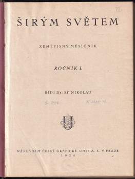 Zdeněk Burian: Širým světem - zeměpisný měsíčník - ročník II.
