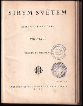 Zdeněk Burian: Širým světem - zeměpisný měsíčník - ročník II.