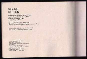 Josef Kroutvor: Sivko, Sudek