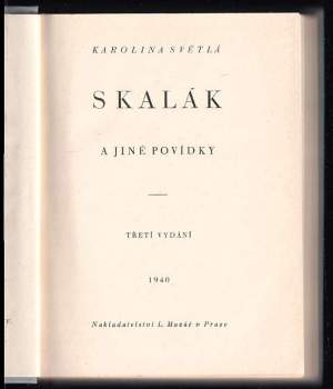 Karolina Světlá: Skalák a jiné povídky
