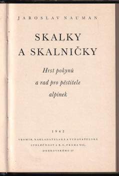 Jaroslav Nauman: Skalky a skalničky
