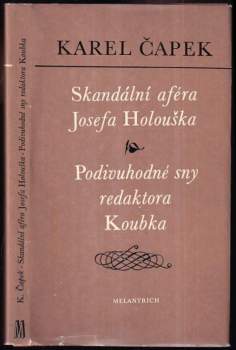 Karel Čapek: Skandální aféra Josefa Holouška ; Podivuhodné sny redaktora Koubka : dvě satirické povídky