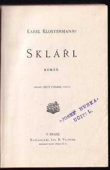 Karel Klostermann: Skláři