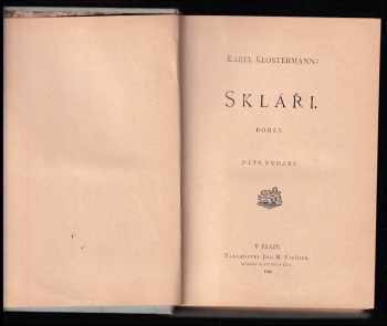 Karel Klostermann: Skláři - román