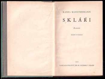 Karel Klostermann: Skláři - Román