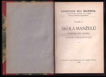 Molière: Škola manželů + Amphitryon + Melicerta + Lakomec + Sganarel + Don Garcia Navarrský