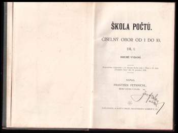 František Petrmichl: Škola počtů