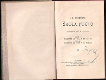 Jan Robert Sucharda: Škola počtů