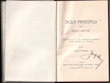 Josef Šmíd: Škola pravopisu pro školy obecné