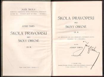 Josef Šmíd: Škola pravopisu pro školy obecné