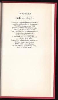 Saša Sokolov: Škola pro hlupáky