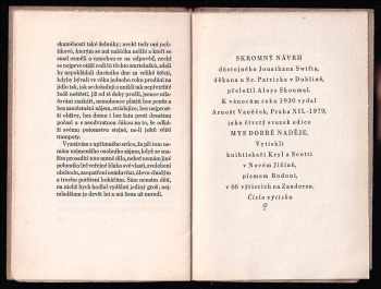 Jonathan Swift: Skromný návrh