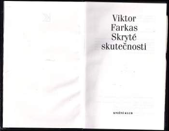 Viktor Farkas: Skryté skutečnosti