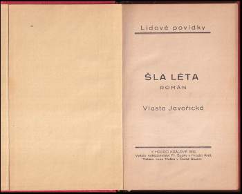 Vlasta Javořická: Šla léta