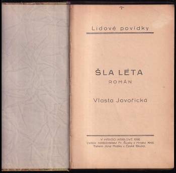 Vlasta Javořická: Šla léta