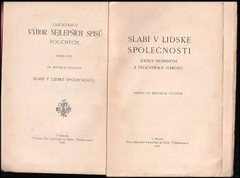 Břetislav Foustka: Slabí v lidské společnosti