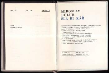 Miroslav Holub: Slabikář