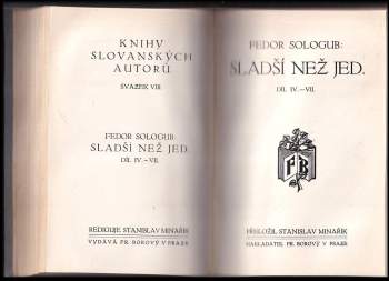 Fedor Kuz'mič Sologub: Sladší než jed