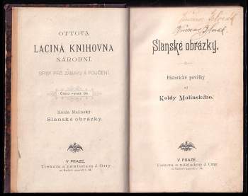 Kolda Malínský: Slanské obrázky