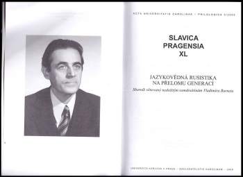 Vladimír Barnet: Slavica Pragensia 40