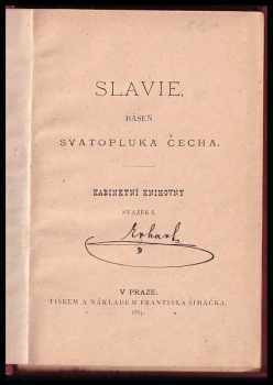 Svatopluk Čech: Slavie